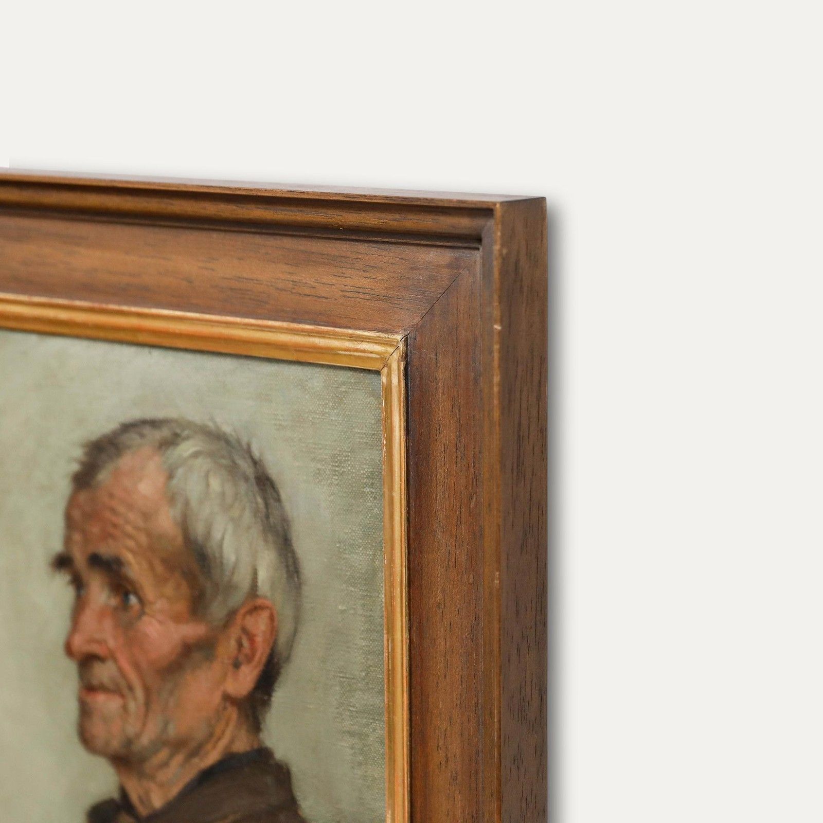 Ernst Henseler (1852 1940) 1910 Oil, Old Man In Reflection photo vinterior