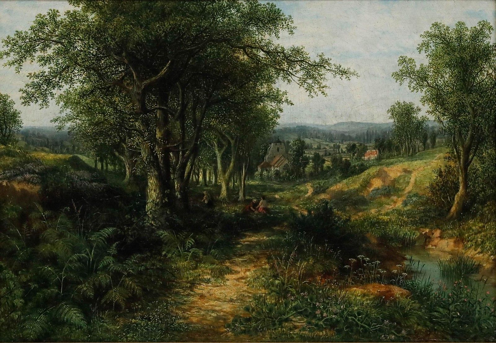 Frederick John Railton (Fl.1846 1866) Framed Oil, Foraging Amongst Ferns photo furniture