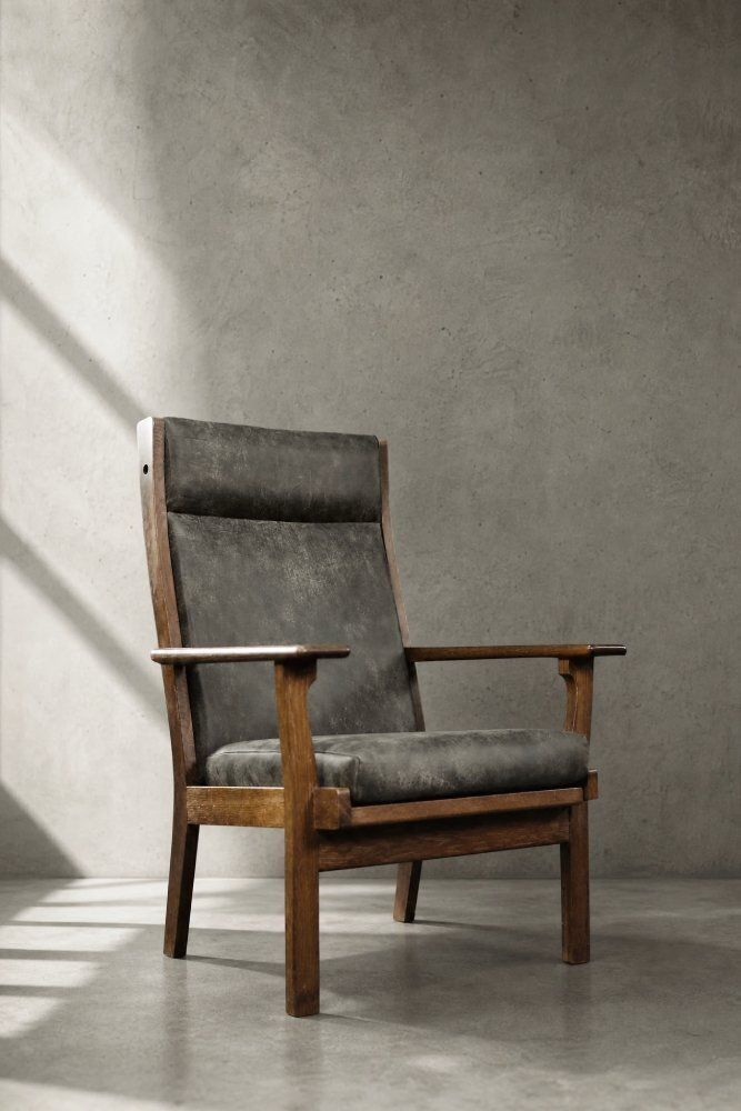 photo vinterior Mid Century Modern Danish Model Ge 181 A Armchair By Hans J. Wegner For Getama, 1950s