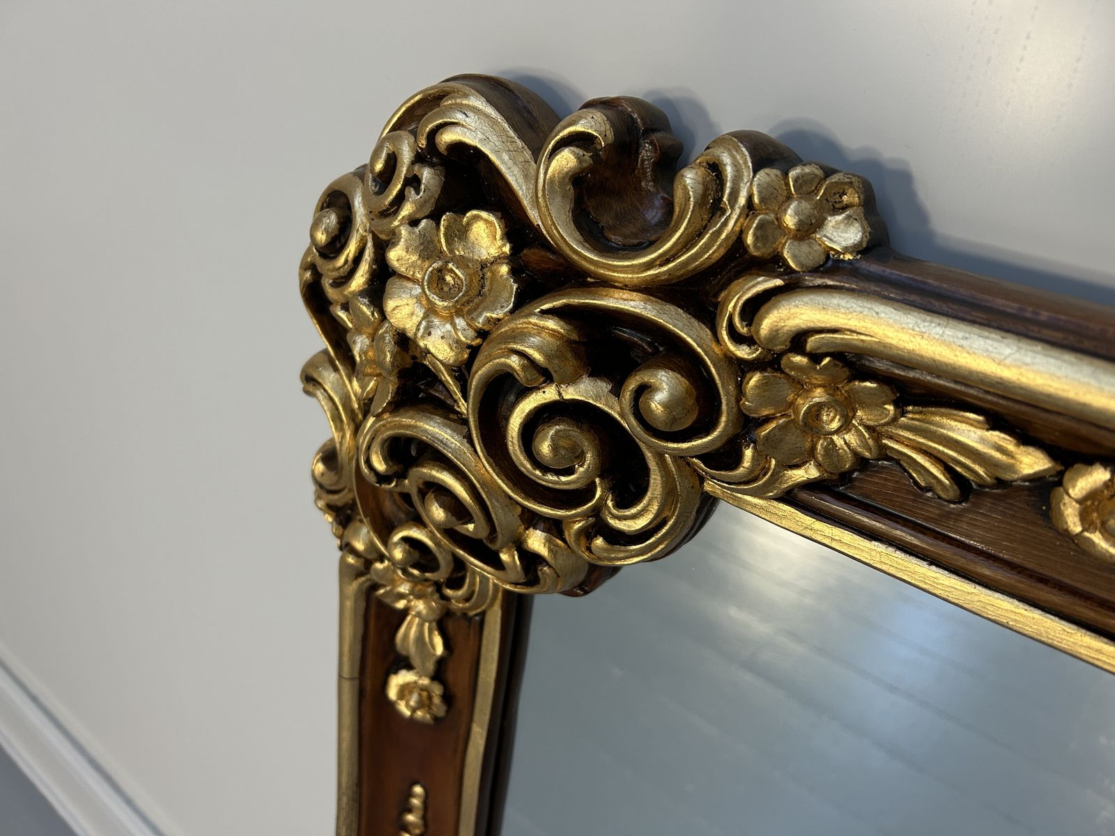 Asnaghi Carved Wood And Gilt Wall Mirror photo 2730.0