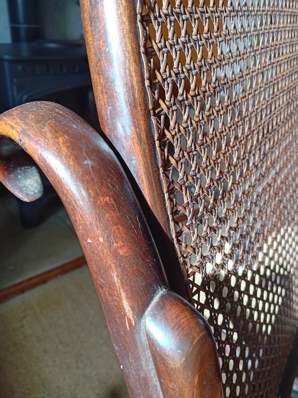 Antique Mundus   J & J Kohn Bentwood Rocking Chair Secessionist Thonet Style Restoration Project Investment Piece photo vintage