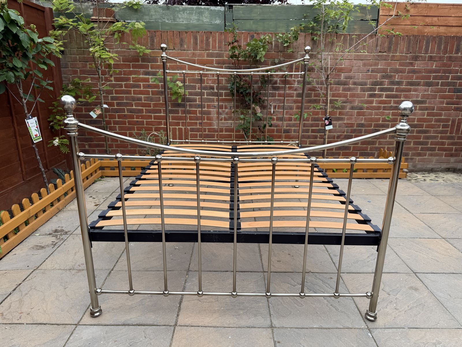 Elegant & Premium Quality “The Original Bed Co” Kendal Nickel Double Size Frame   Good Condition, Rrp £1,500 photo vintage