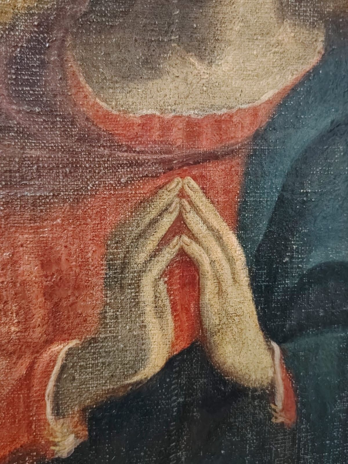 Madonna Orante Oil On Canvas 17th Century Central Italy photo furniture