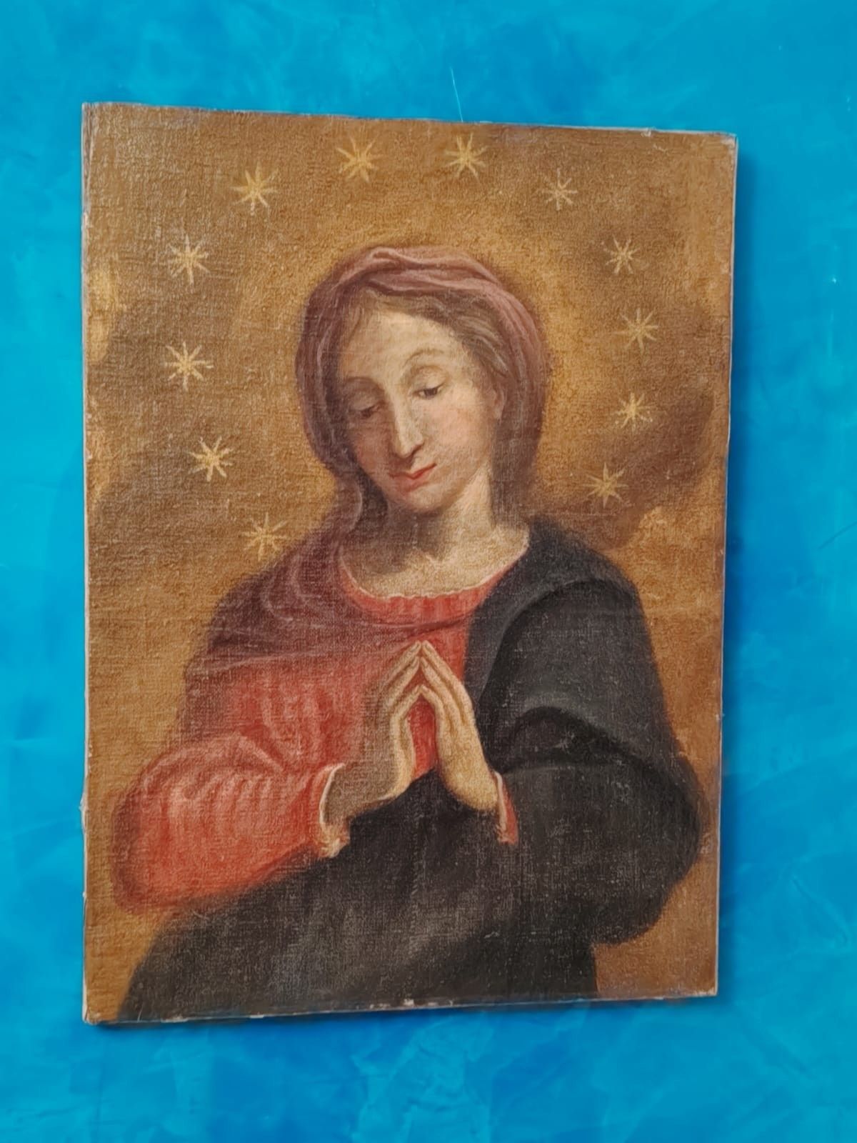 photo vinterior Madonna Orante Oil On Canvas 17th Century Central Italy