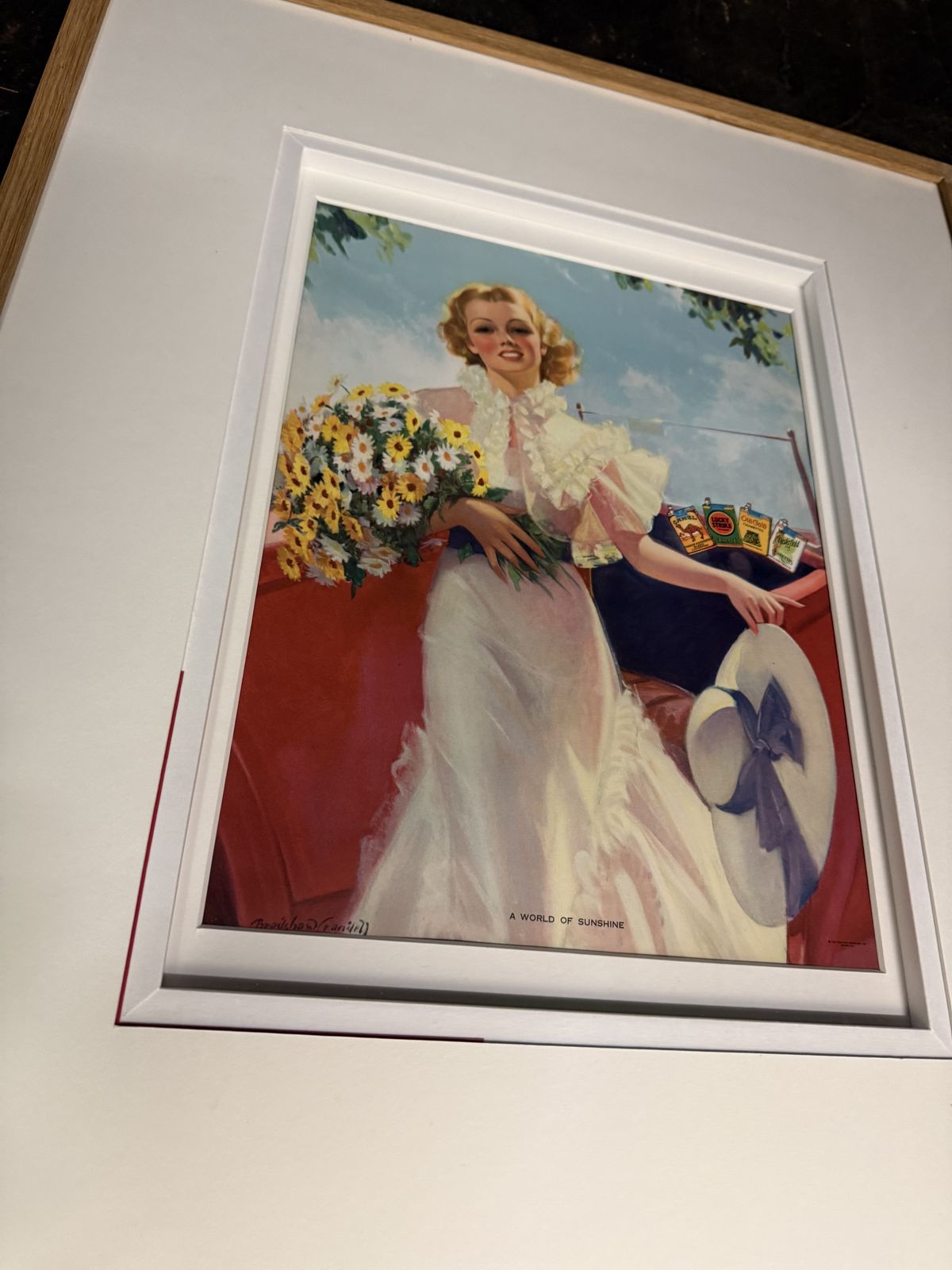 1930s American Lucky Strike Advertising Art Print After Bradshaw Crandell, 'A World Of Sunshine'. photo 295.0