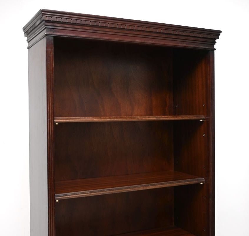 Pair Of Antique Georgian Style Mahogany Open Bookcases photo Furniture