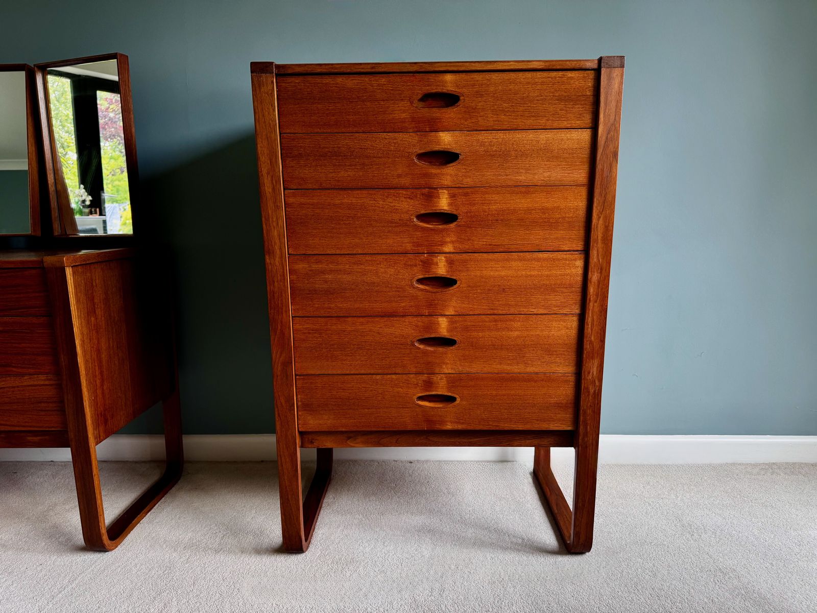 Peter Hayward Uniflex K Range Walnut Dressing Table Set & Original Receipt photo 1450.0
