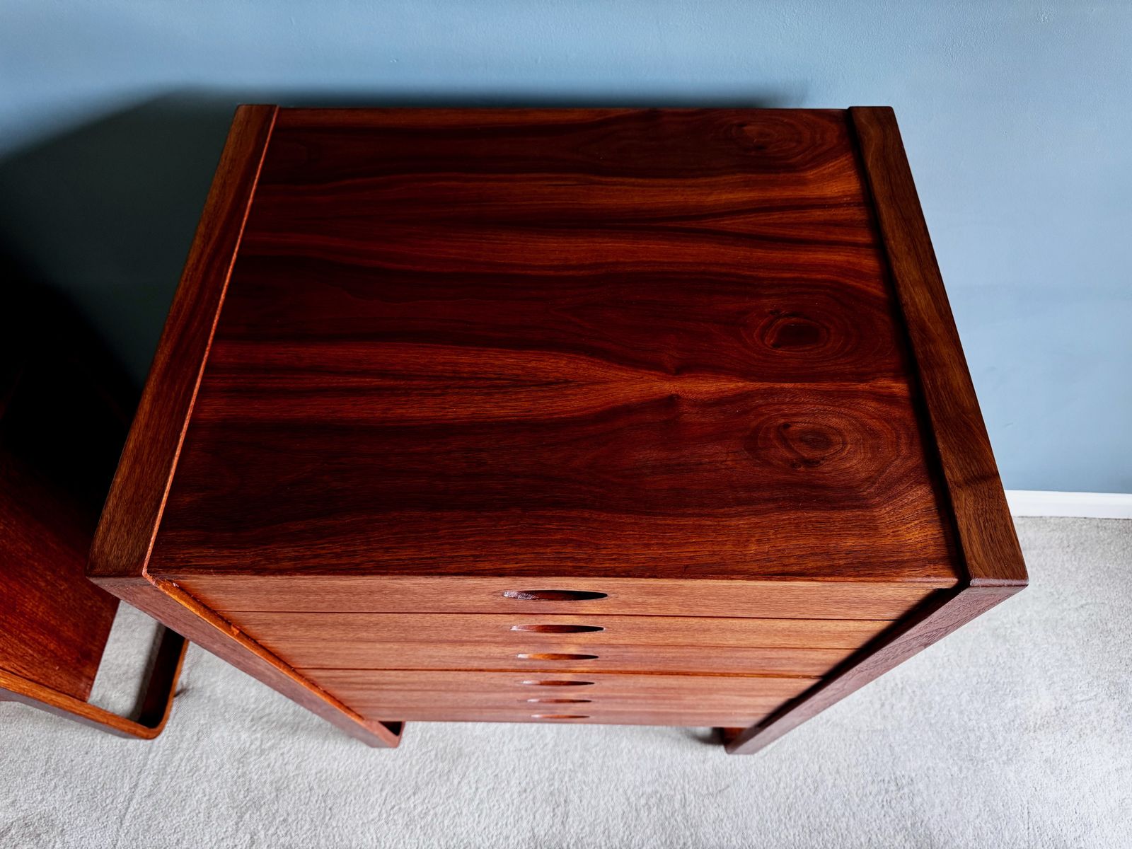 Peter Hayward Uniflex K Range Walnut Dressing Table Set & Original Receipt photo vinterior