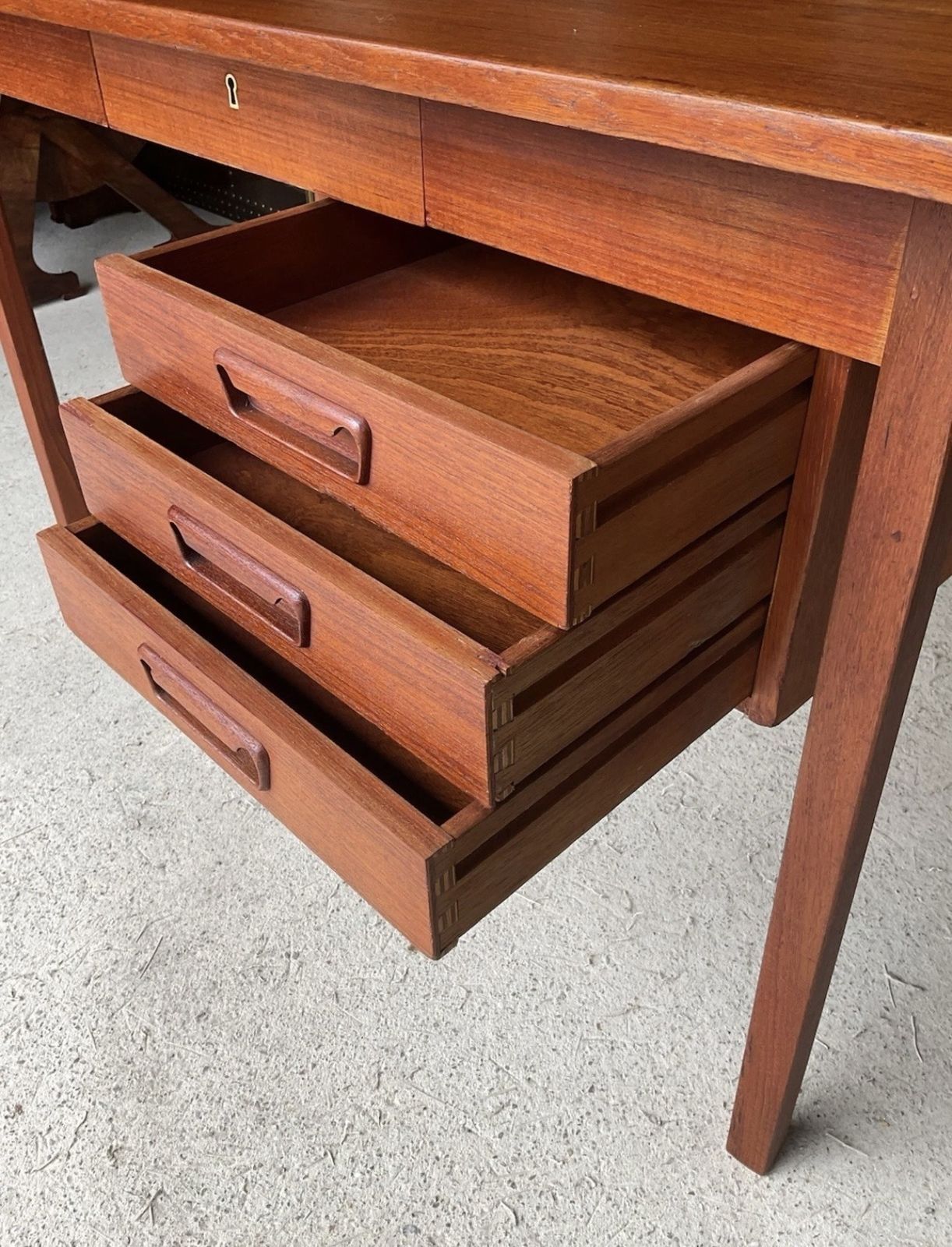 Mid  Century Danish Teak Wood Desk By Gunnar Nielsen For Tibergaard photo 705.0