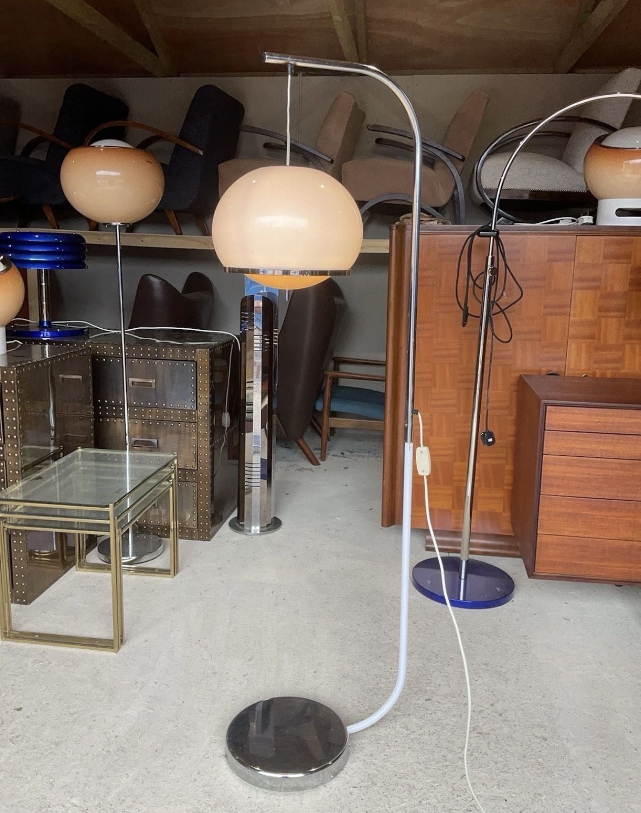 Mid Century Vintage Danish Style Floor Lamp 1970s photo buy