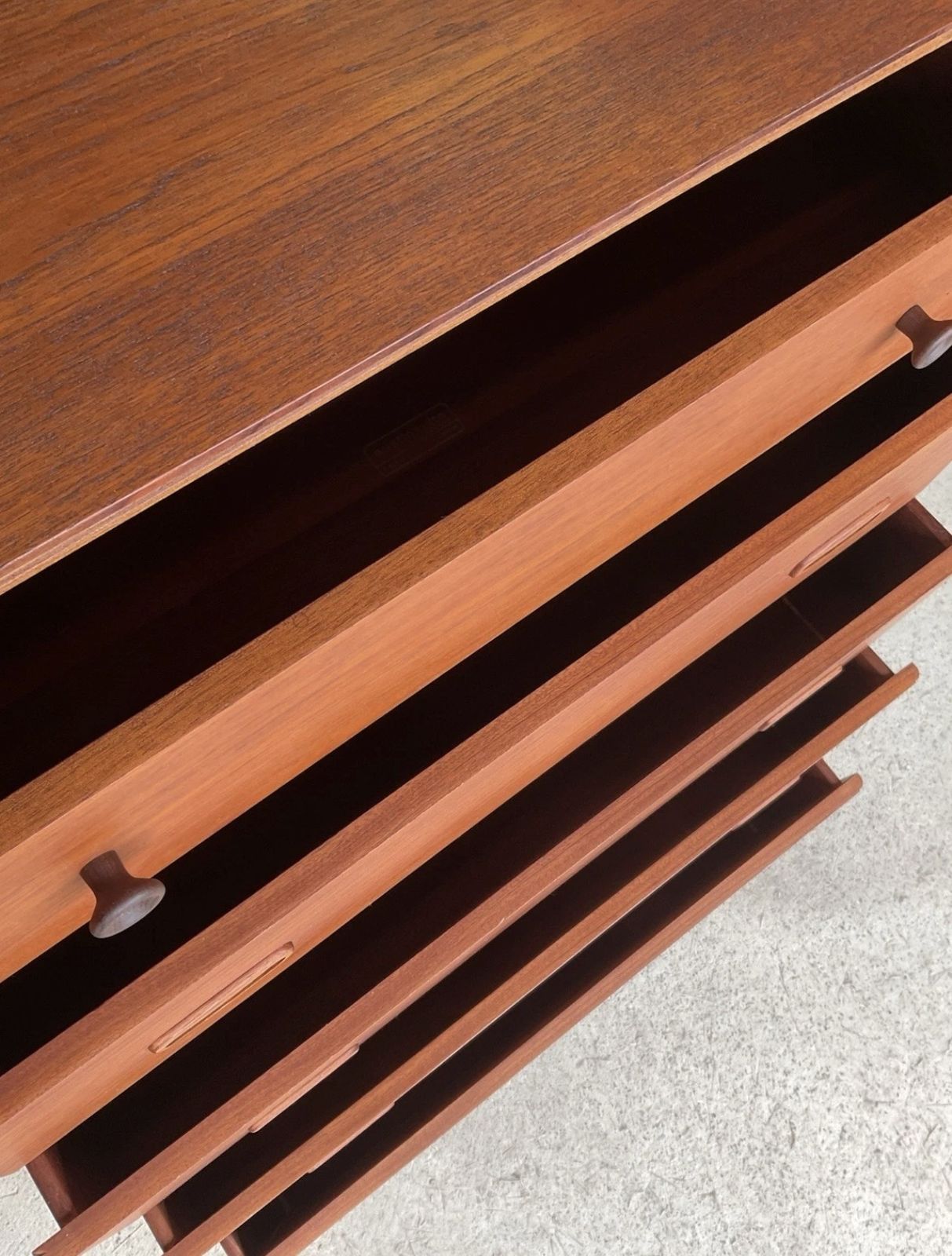 Mid Century Danish Style Teak Chest Of Drawers / Tallboy Dresser 1970s photo Furniture