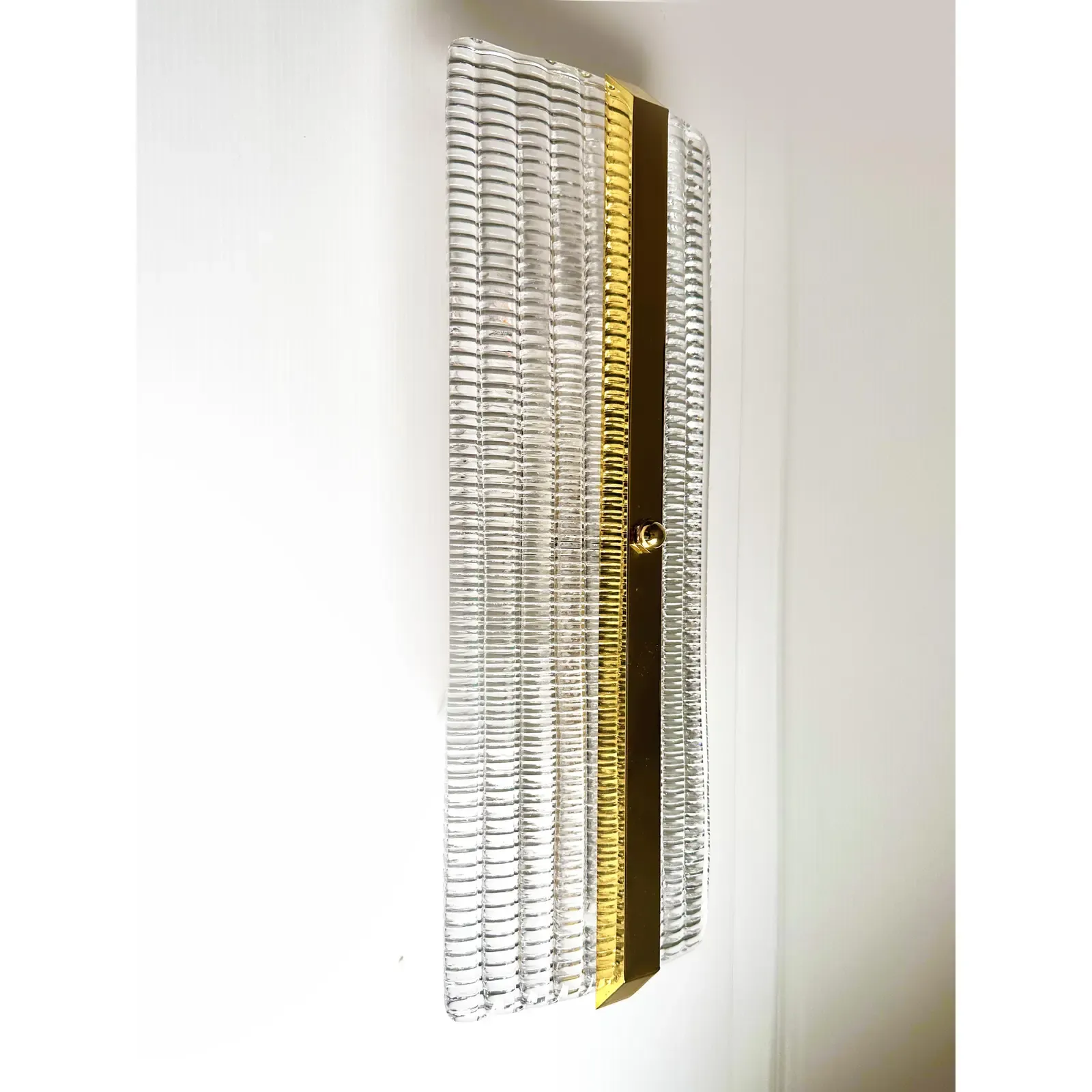 Contemporary Luxury Murano Glass Wall Sconces With Gold Finish — Set Of Four. photo for sale
