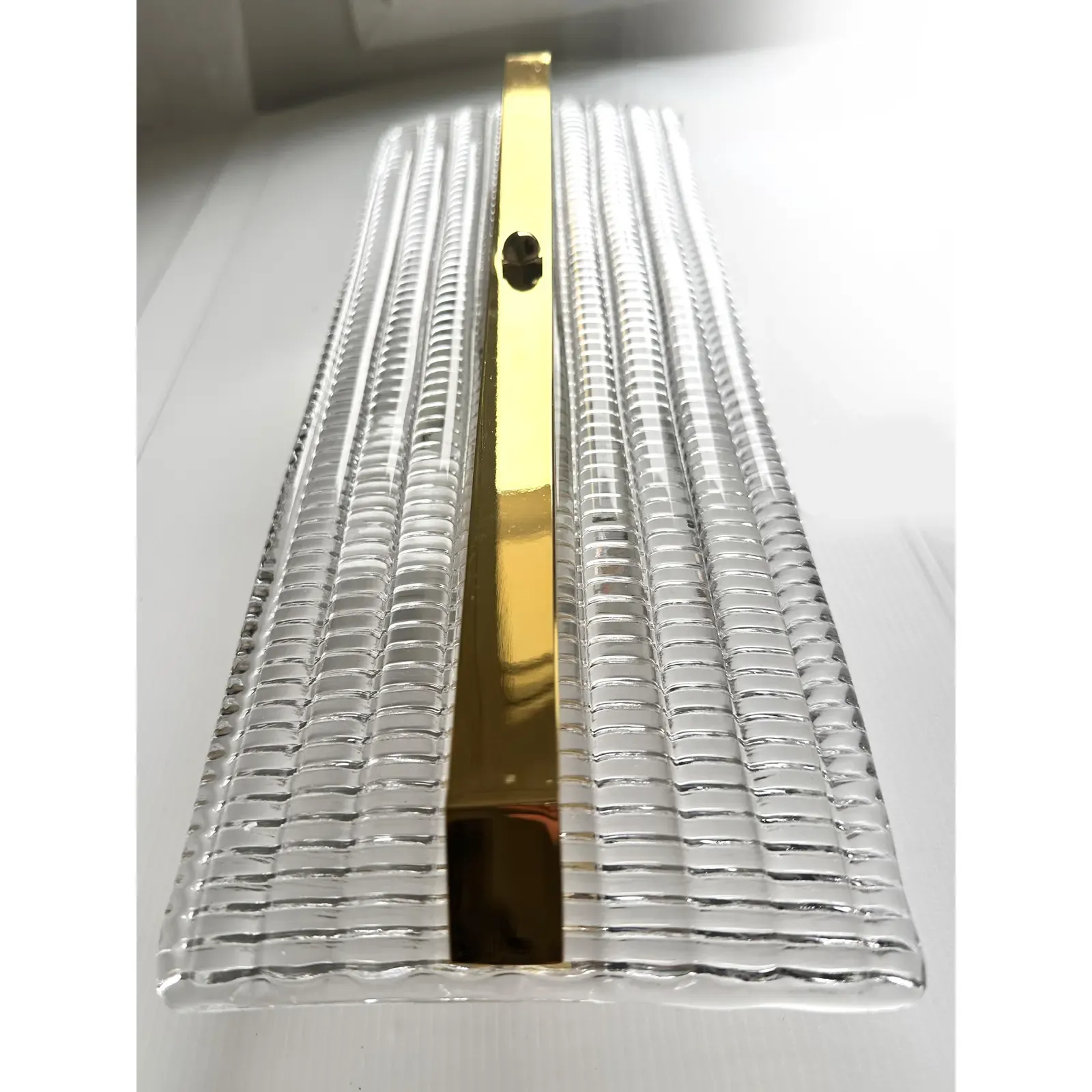 Contemporary Luxury Murano Glass Wall Sconces With Gold Finish — Set Of Four. photo Lighting