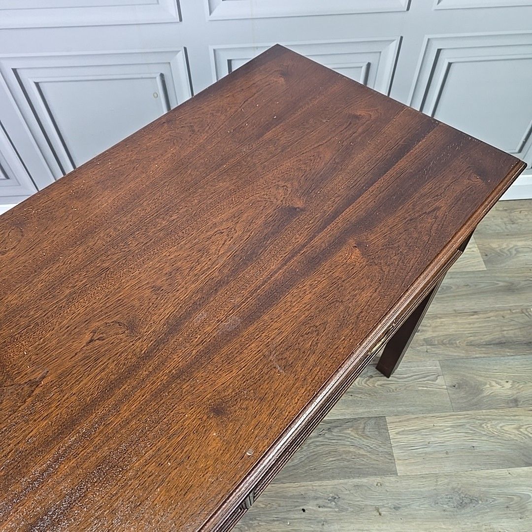 Antique Style Writing Table Console Desk Georgian Mahogany Drawers Wooden photo vinterior