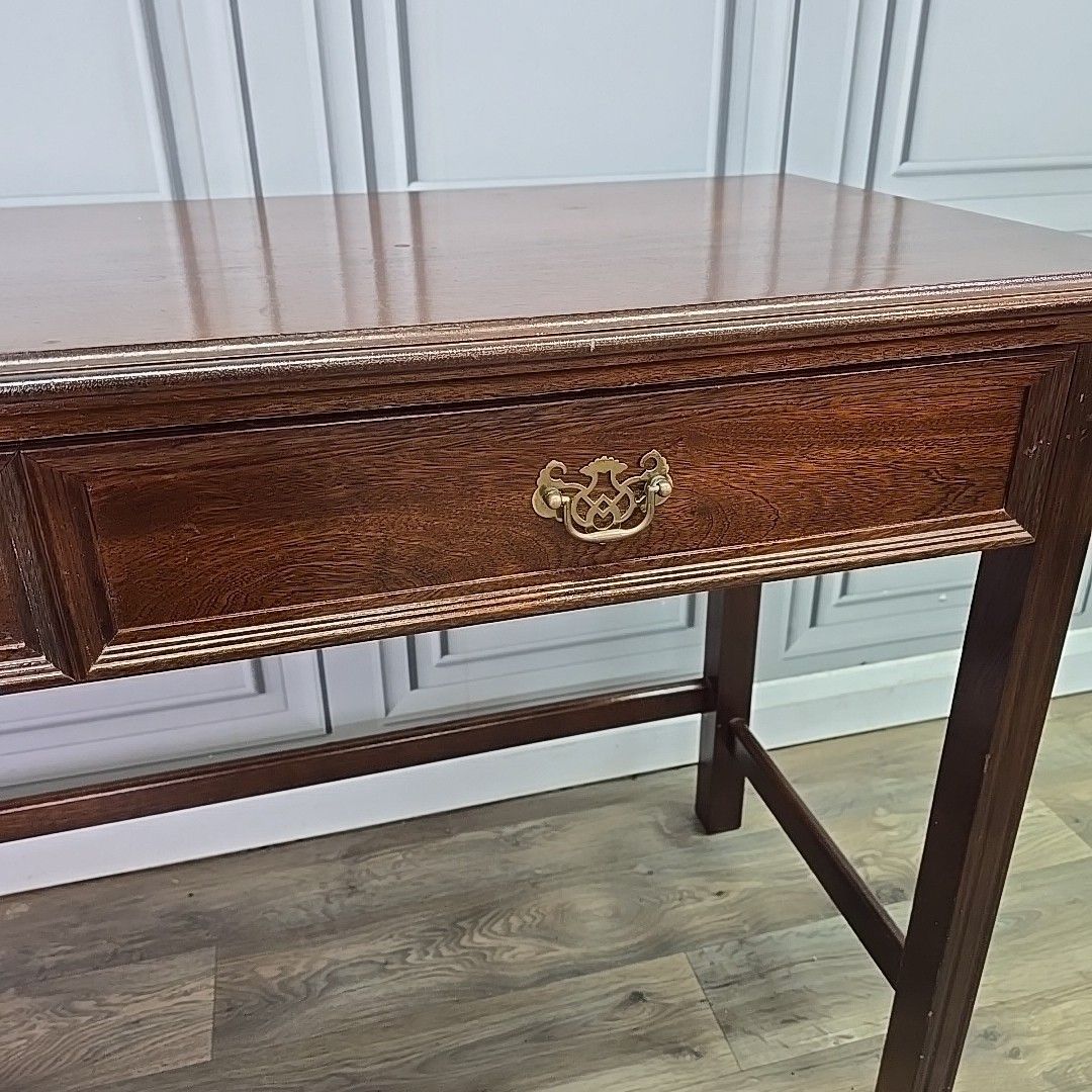 Furniture Antique Style Writing Table Console Desk Georgian Mahogany Drawers Wooden photo