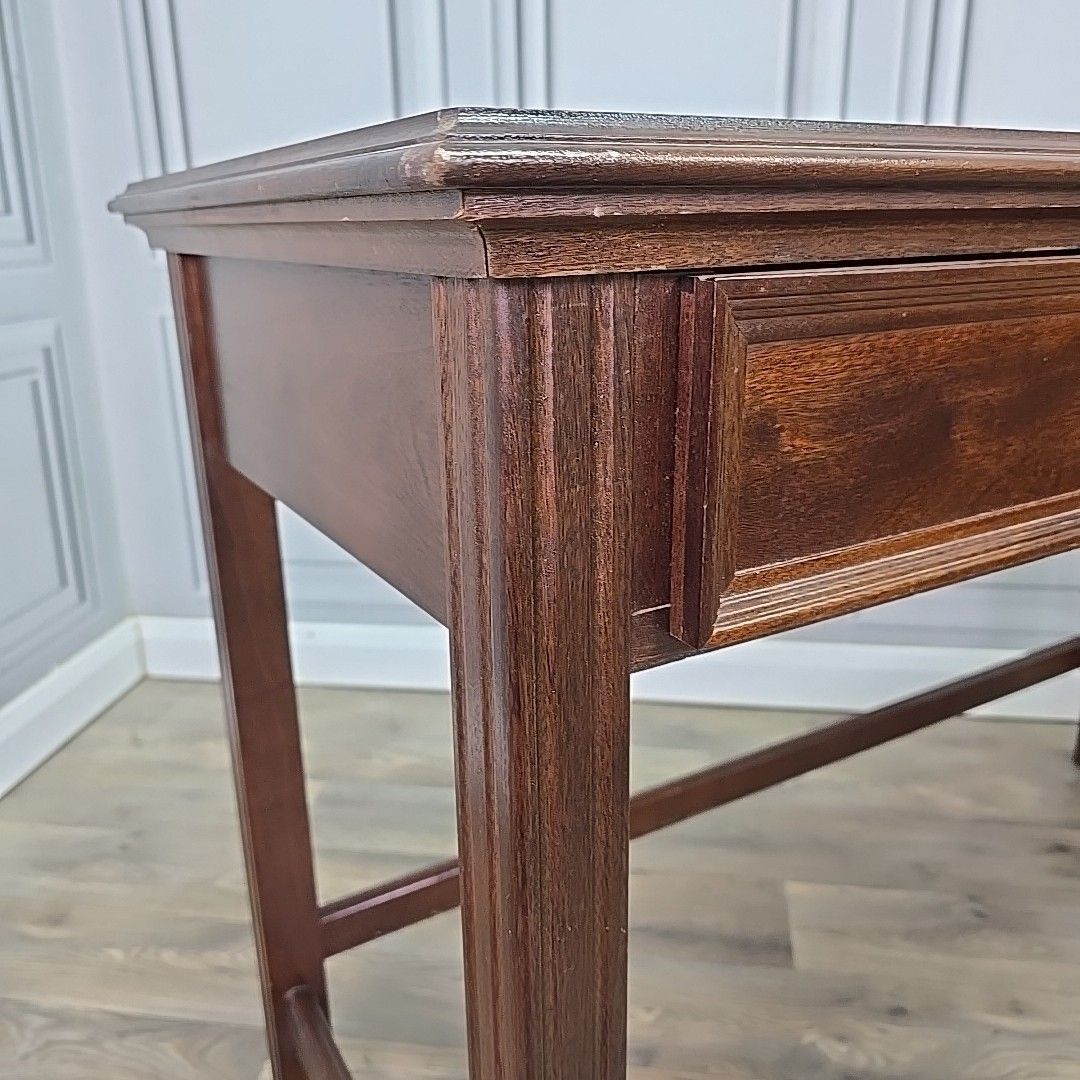 Antique Style Writing Table Console Desk Georgian Mahogany Drawers Wooden photo vinterior