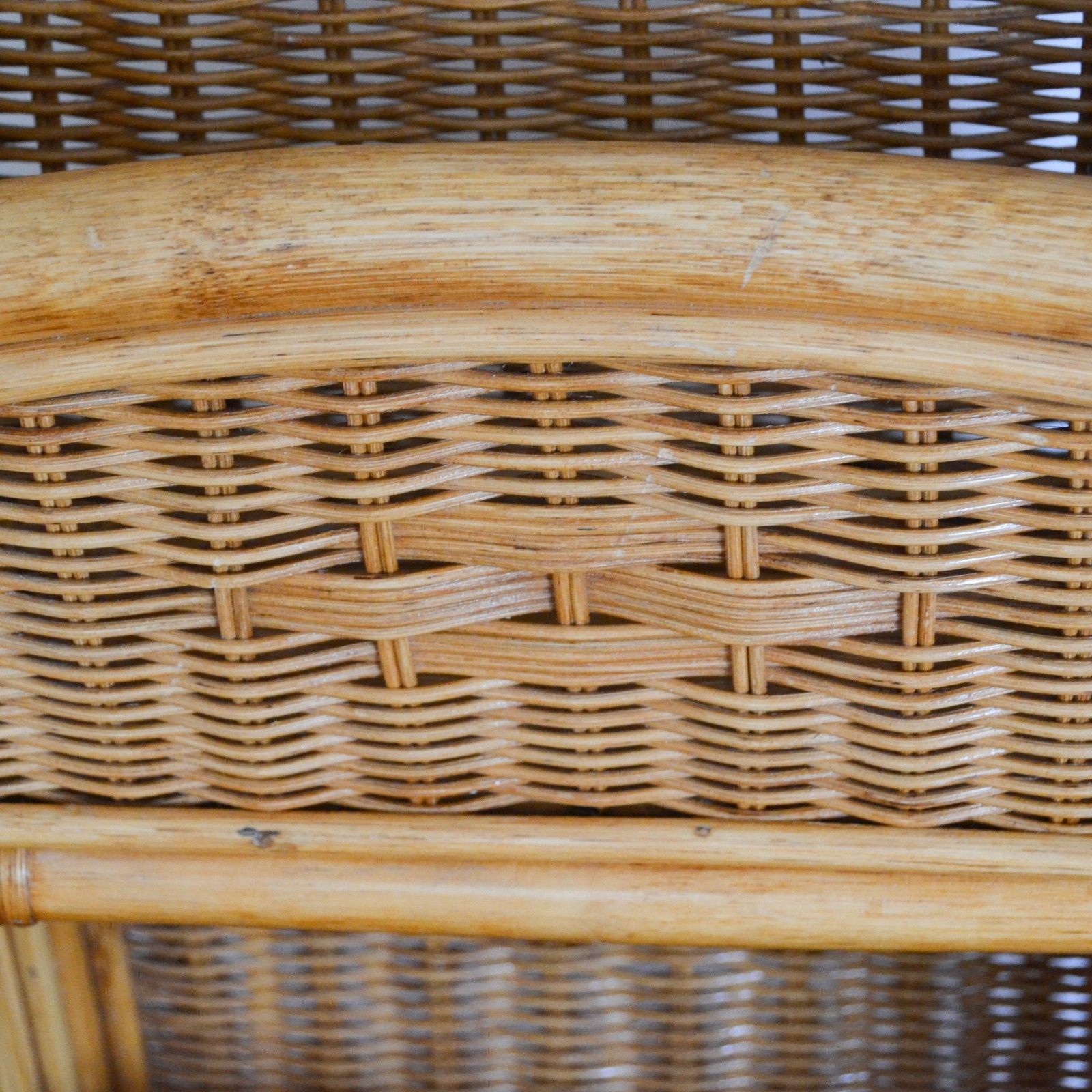 Vintage Bamboo Magazine Rack, Two Tier Storage Unit Book Rack 66cm Tall photo 65.0