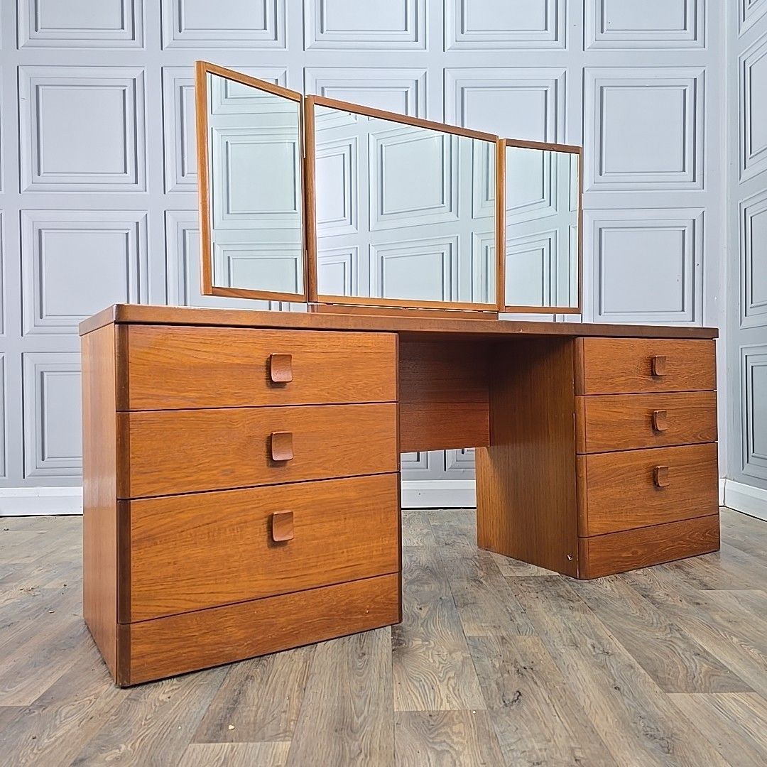 Stag Cantata Dressing Table Mid Century Teak Vanity Desk Mirror Retro Vintage
