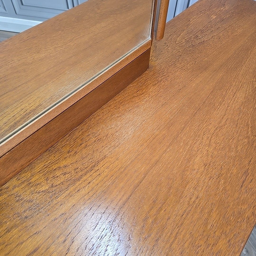 Stag Cantata Dressing Table Mid Century Teak Vanity Desk Mirror Retro Vintage photo vinterior