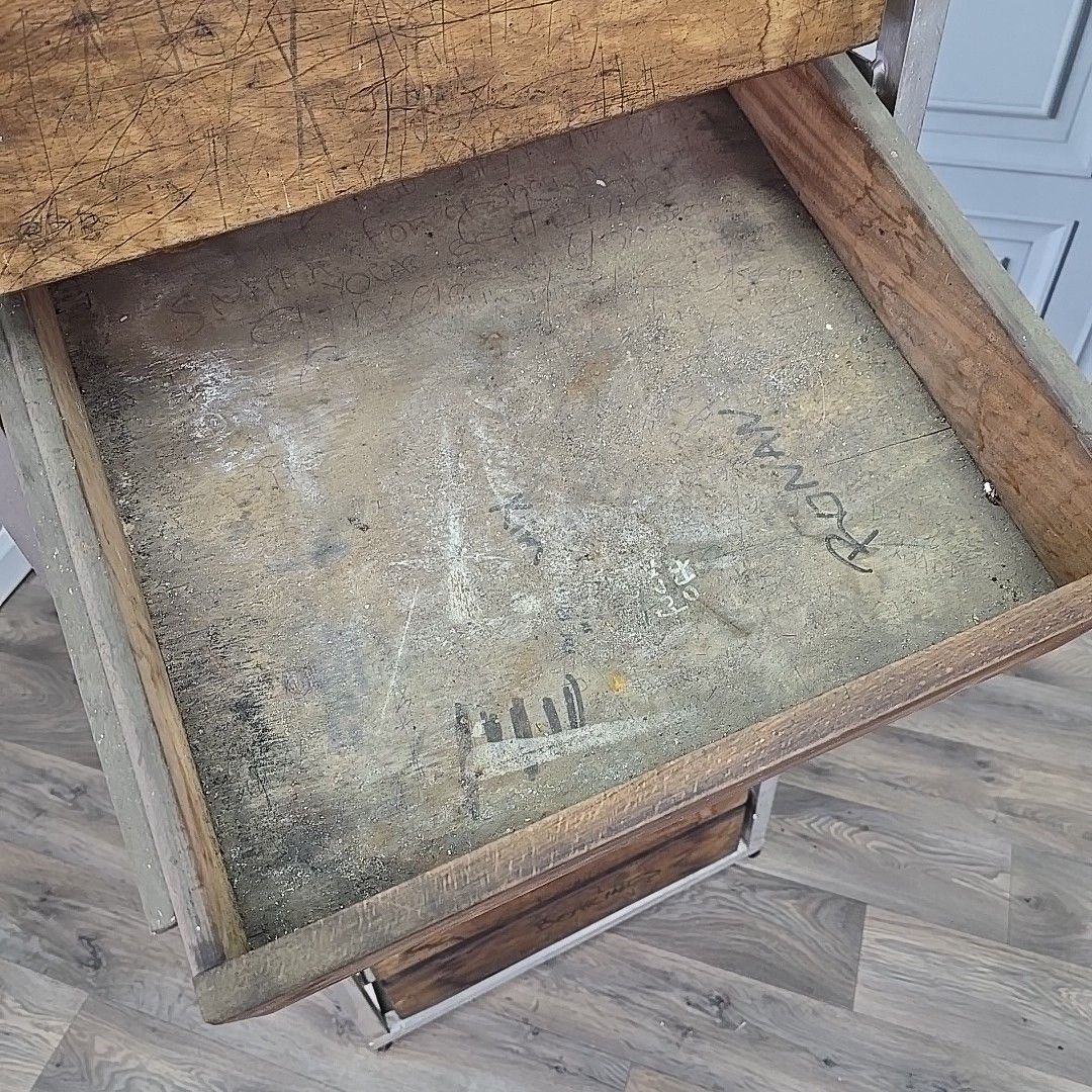 Vintage Industrial Workshop Drawers Reclaimed Wooden Parts Filing Cabinet Retro photo 340.0