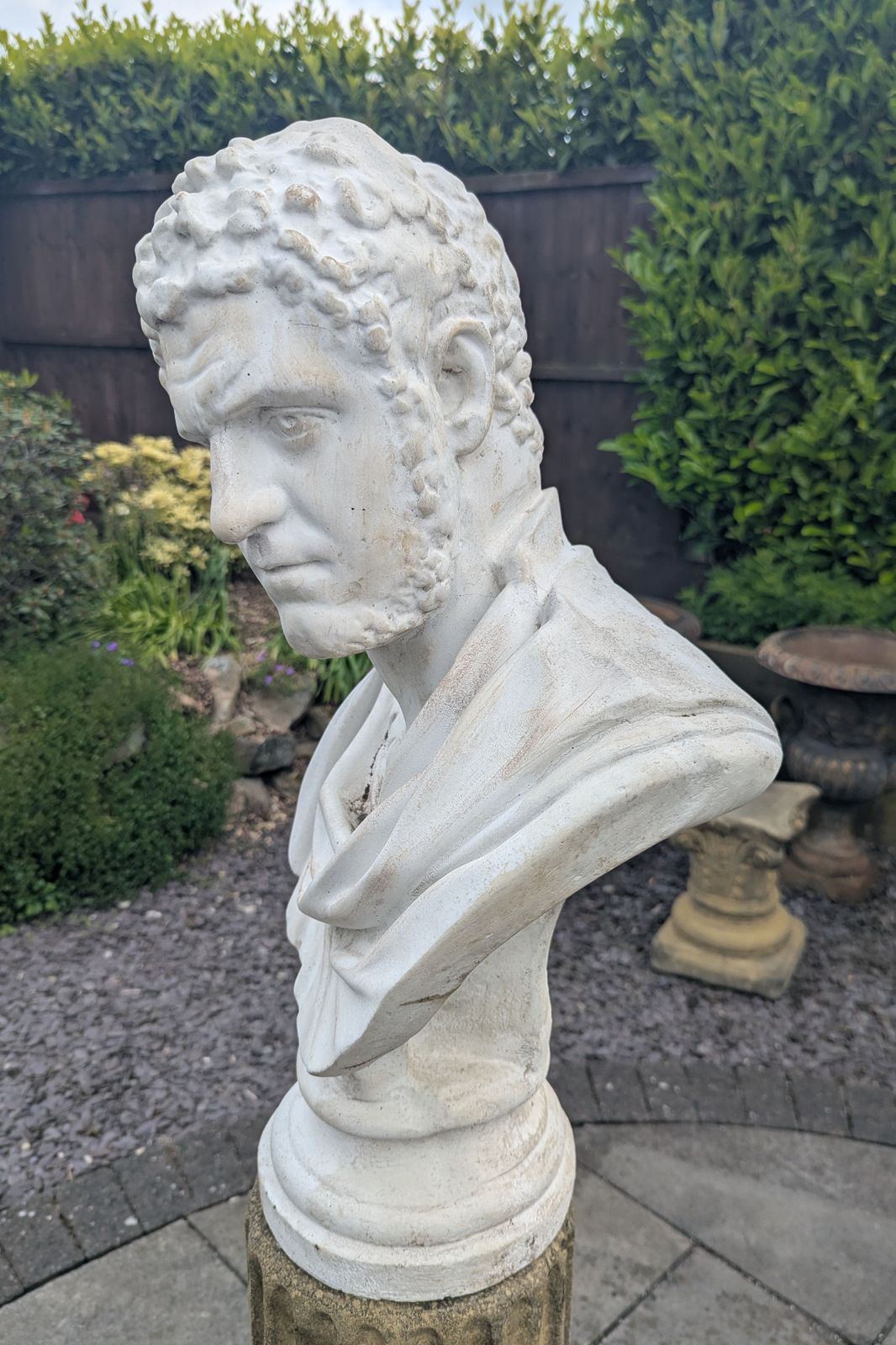 Superb Vintage Caracella Roman Emperor Marble Di Latte Bust  Delivery Available 0128. photo Art