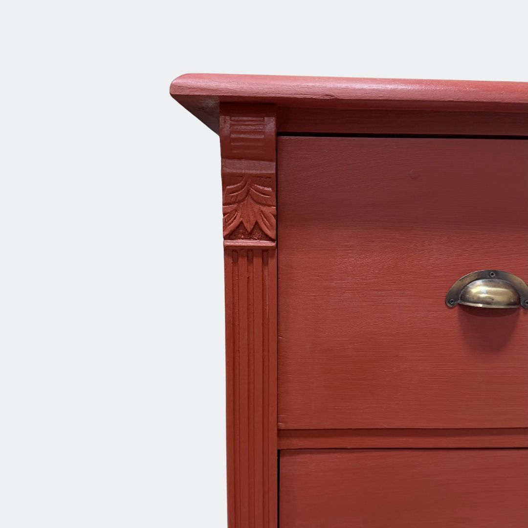 Twelve Drawer Carved Chest Of Drawers — Handmade Solid Wood Storage photo Furniture