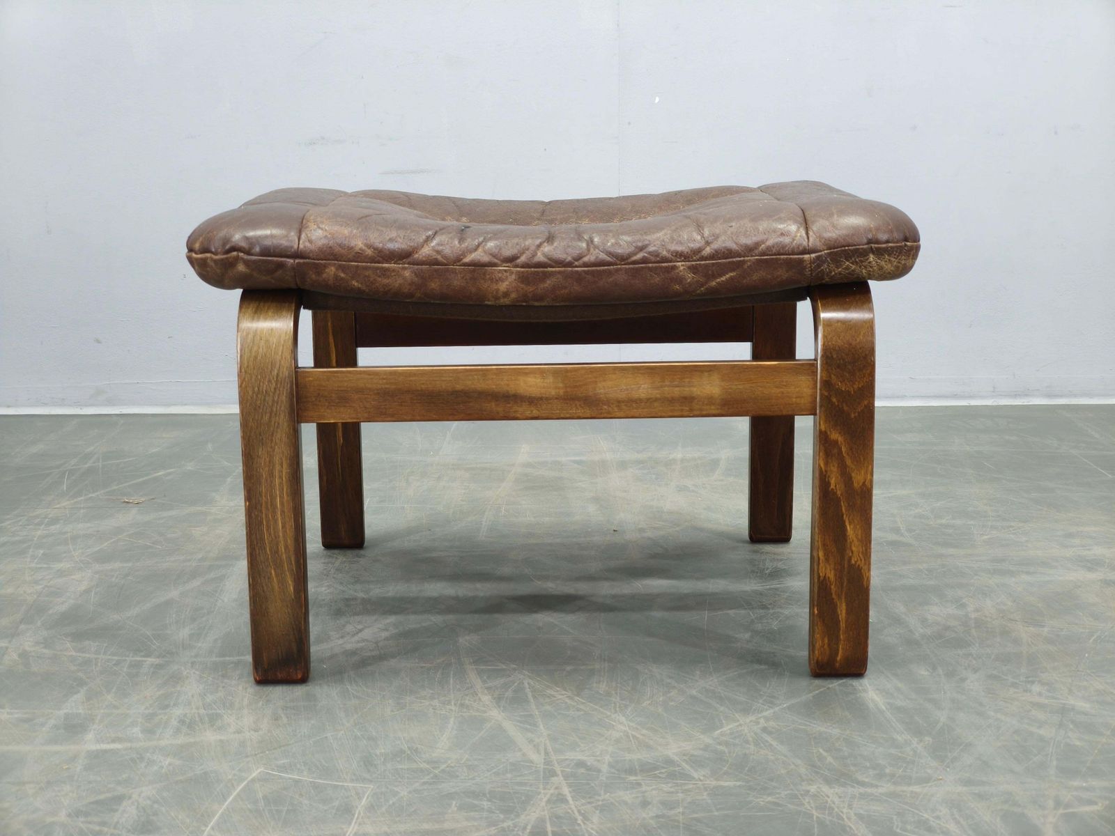 Leren Ottoman van Ingmar Relling voor Westnofa, Noorwegen, jaren 1960 photo furniture