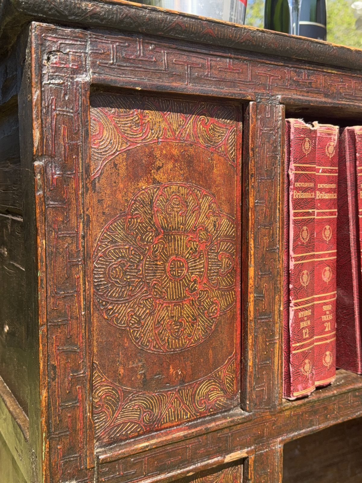Tibetan Cabinet Antique Tibet Handmade Oriental Sideboard Console photo furniture