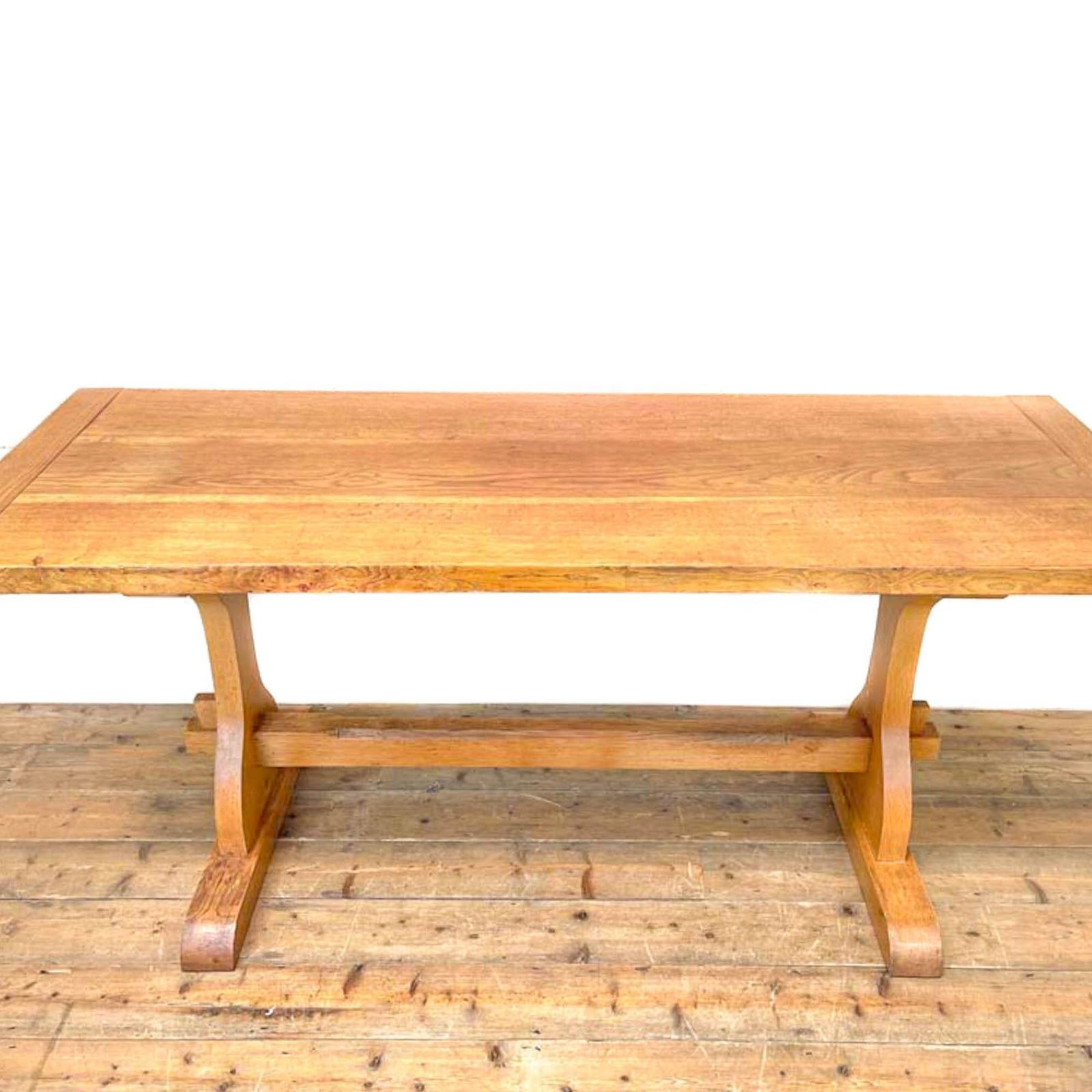Early 20th Century Pale Oak Dining Table | Antique Furniture | Antique Kitchen Table | Antique Oak Table (M 2604) photo furniture