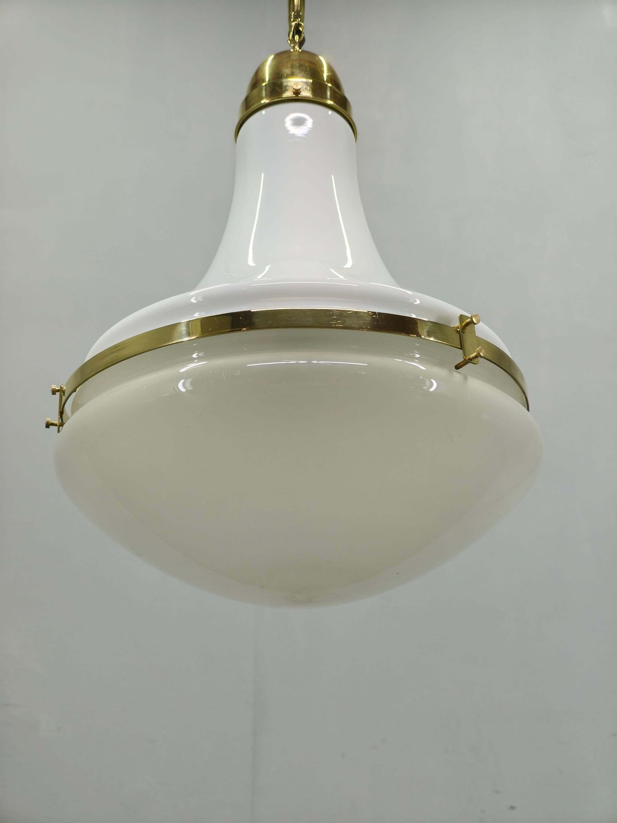 Peter Behrens art deco hanglamp voor Siemens, Duitsland jaren 1930 photo vintage
