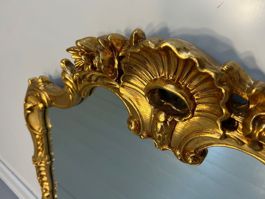 Asnaghi Carved Wood Gilt Wall Mirror photo 2730.0