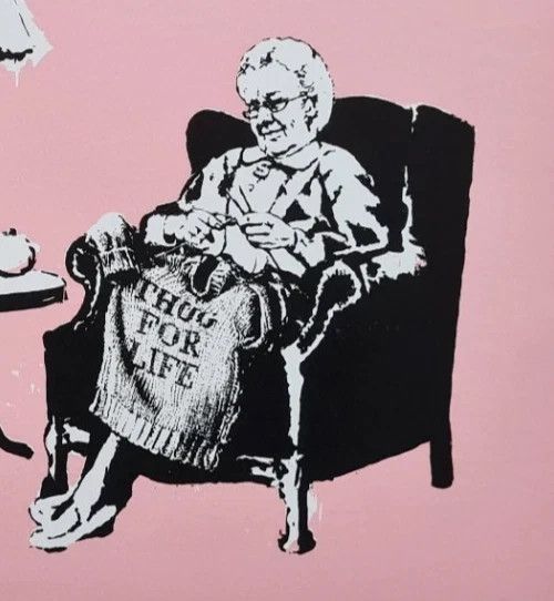 Banksy * Grannies * 50 X 35 Cm * Lithografie * Kunstdruck * Limitiert # 61/150 photo vinterior