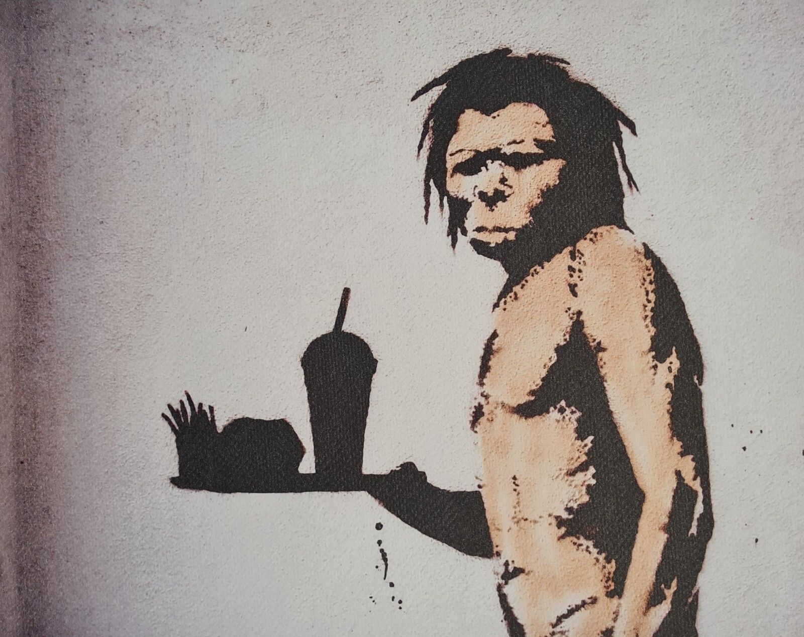 Banksy * Caveman * 50x35 Cm * Lithografie * Limitiert # 52/60 photo furniture