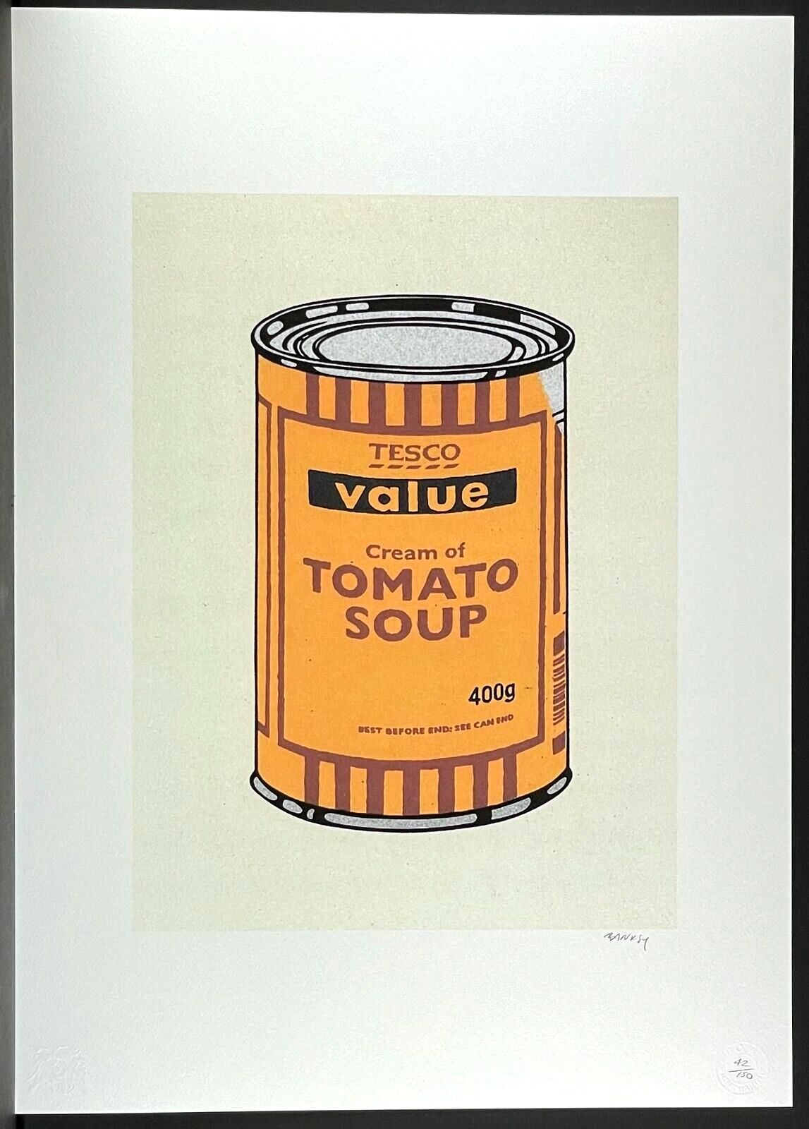 Banksy * Tesco Value Soup Can * 70 X 50 Cm * Lithografie * Limitiert # 42/150