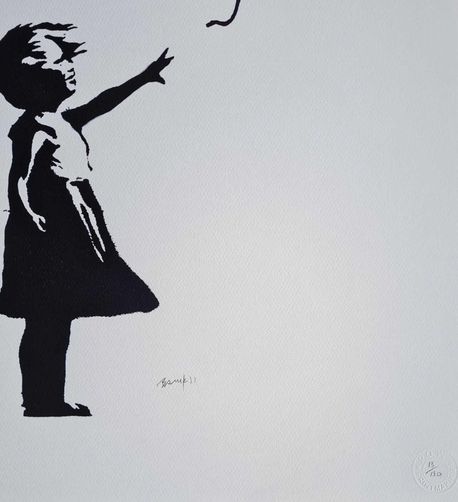 Banksy * Girl With Balloon * 70 X 50 Cm * Lithografie * Limitiert # 13/150 photo buy