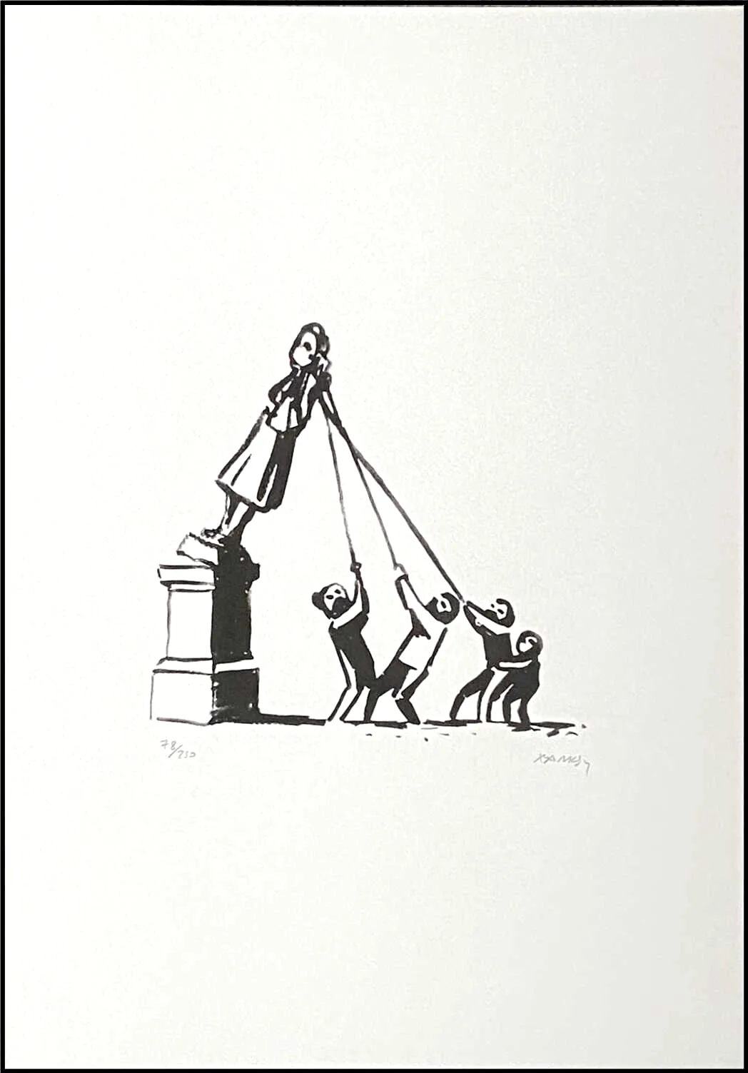 Banksy * Estatua De Edward Colston * 50x35 Cm * Litografía * Limitada # 78/250