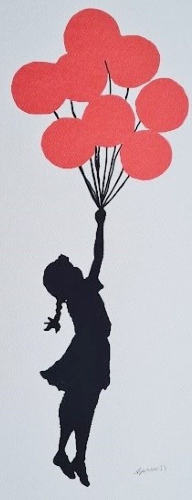 Banksy Flying Balloon Girl 70 X 50 Cm Litografia Limitata #50/150 photo for sale