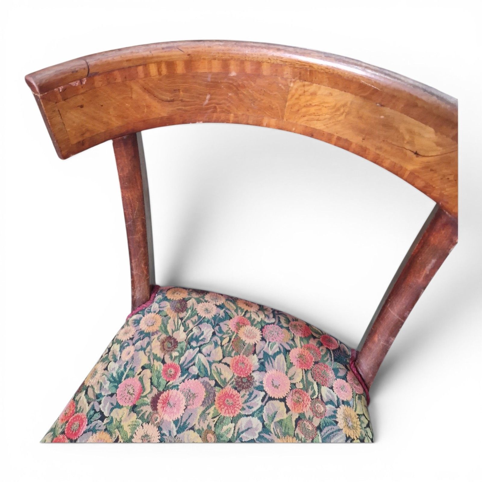 Antique Victorian Bow Back Mahogany Dining Bedroom Occasional Chair 1 Of Pair photo vintage