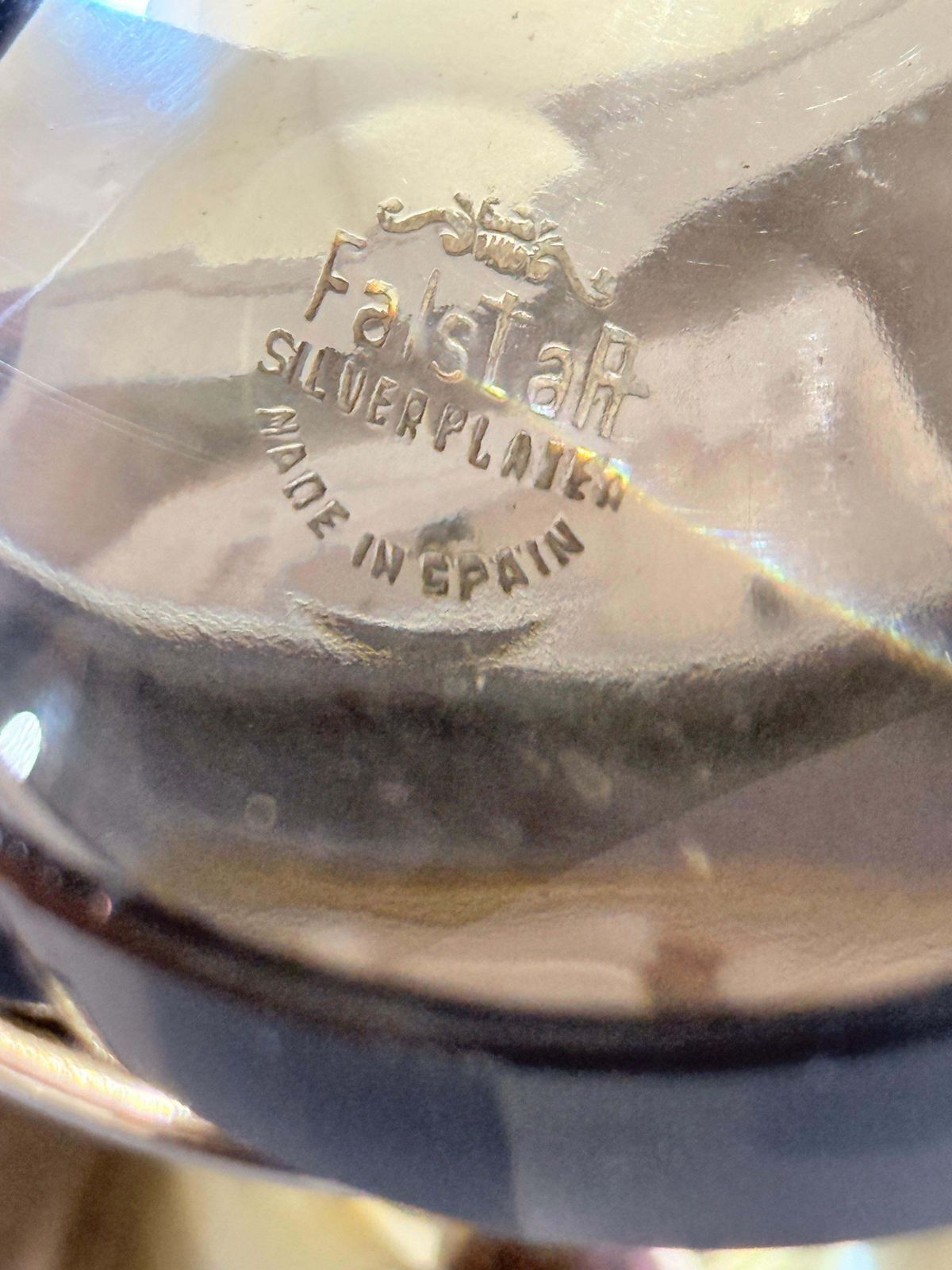 Home Decor Vintage Falstaff Silver Plated Wine Glass Goblet, Made In Spain, Ornate Stem Cup photo