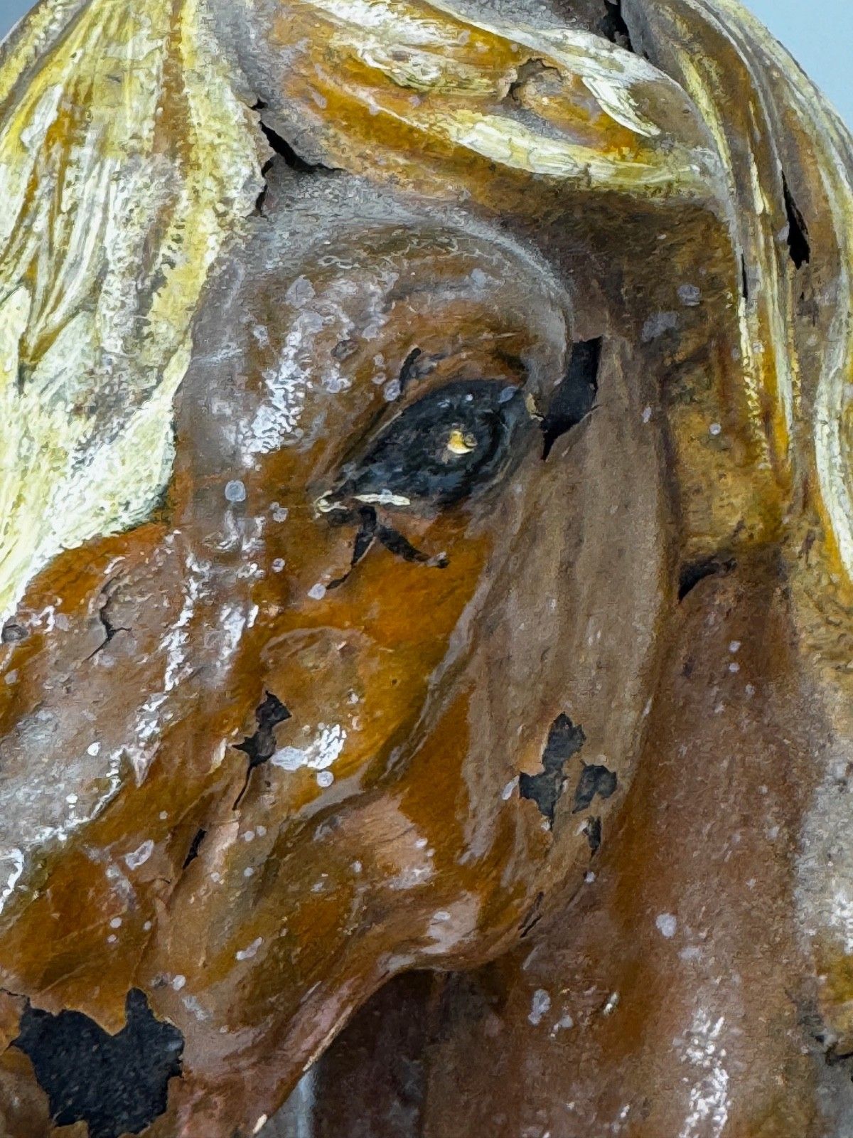 Tuindecoratie Paar paalbekroningen in de vorm van paardenhoofd, tuinpoort - toegeschreven aan Glasgow School, Macfarlane's Foundry photo