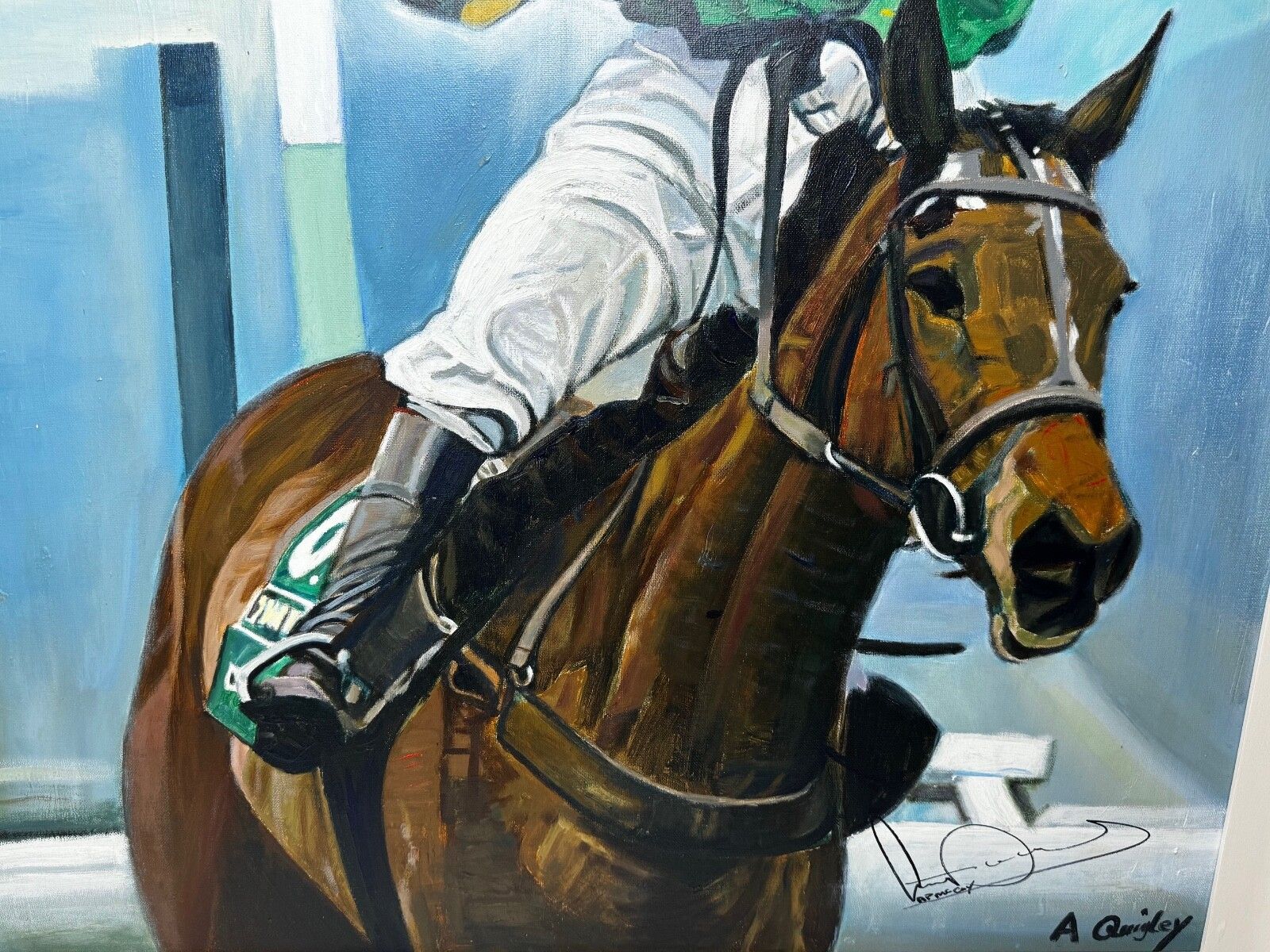 Olieverfschilderij Grand National Winner No 6 Don't Push It 2010 Jockey A P Mccoy Up photo vintage