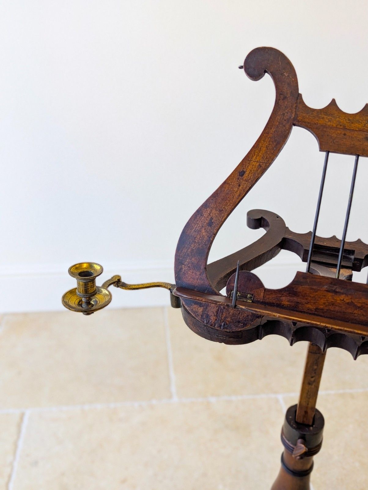 1450.0 Antique William IV Mahogany Lyre Form Music Stand C.1830 photo