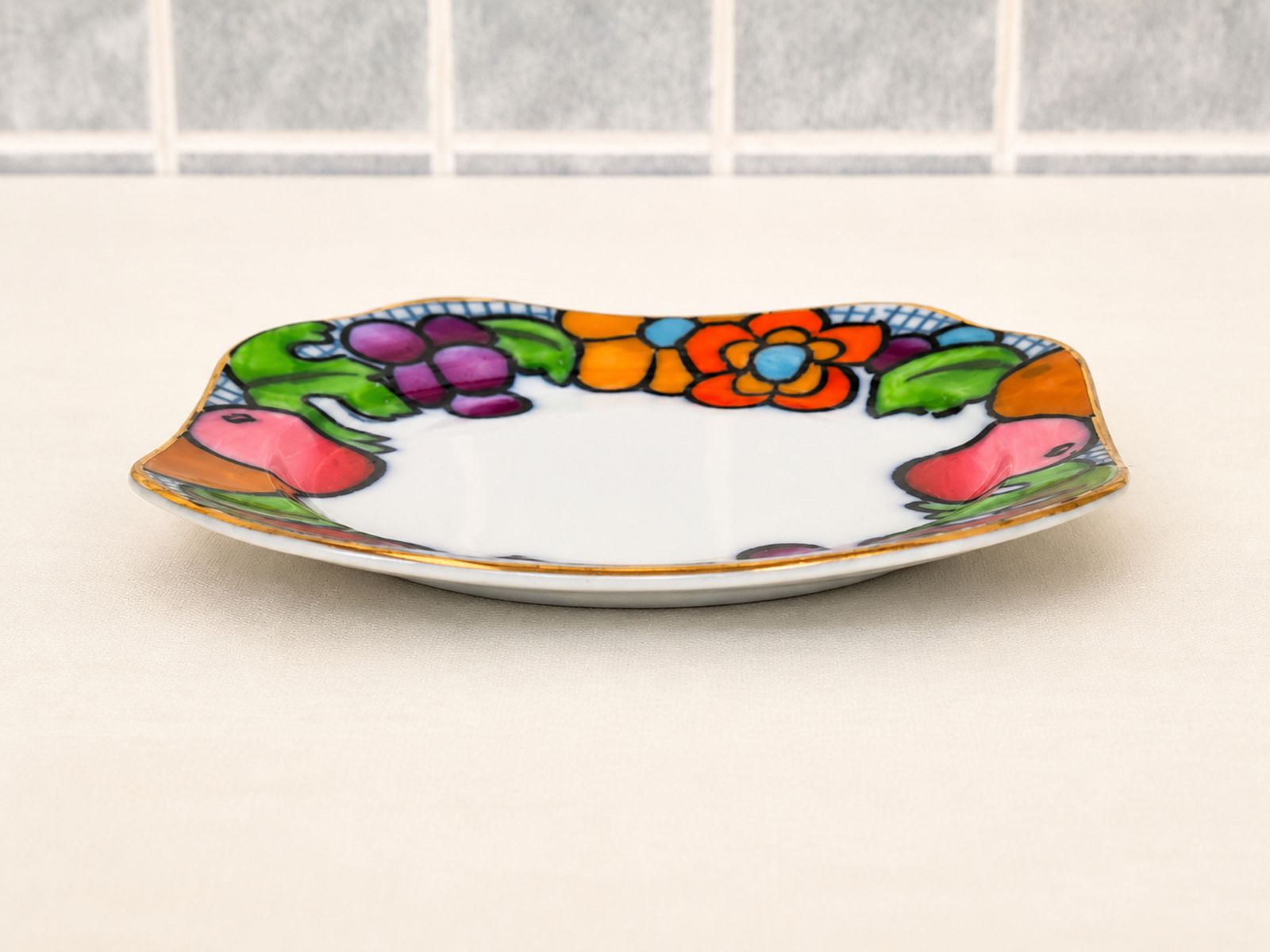 Rare Losol Ware Suntrae Art Deco Floral Plate By Keeling & Co photo 65.0