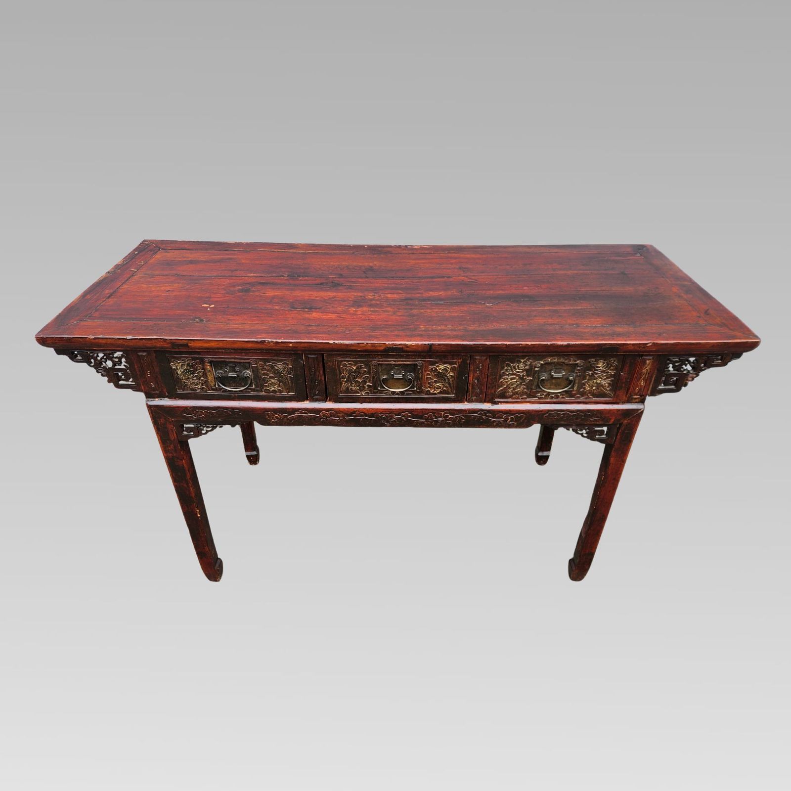 Stunning Antique Chinese 19th Century Qing Dynasty Elm Altar Table Chinoiserie photo furniture