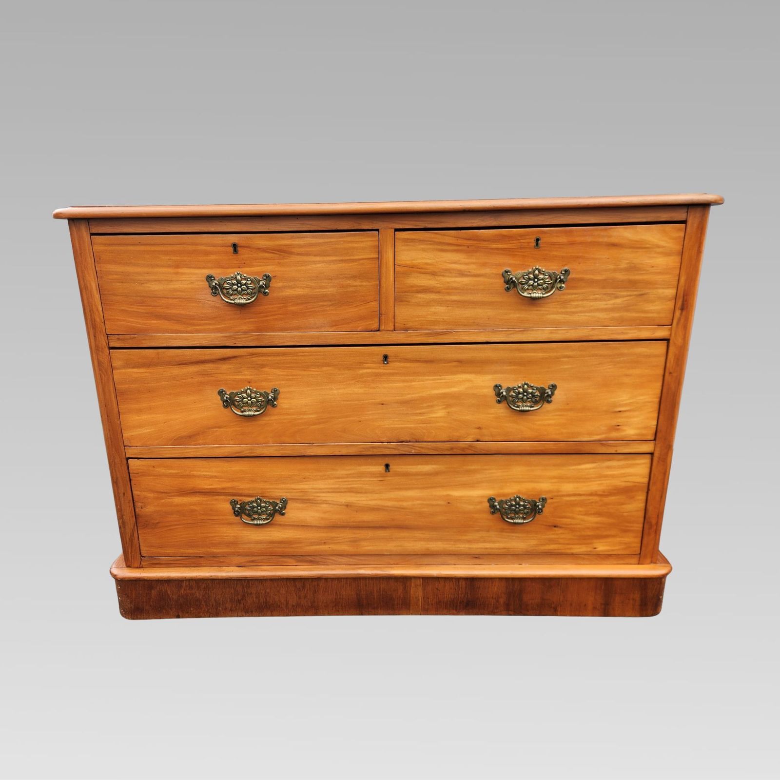Fabulous Condition Edwardian Satinwood Chest Of Drawers Original Handles