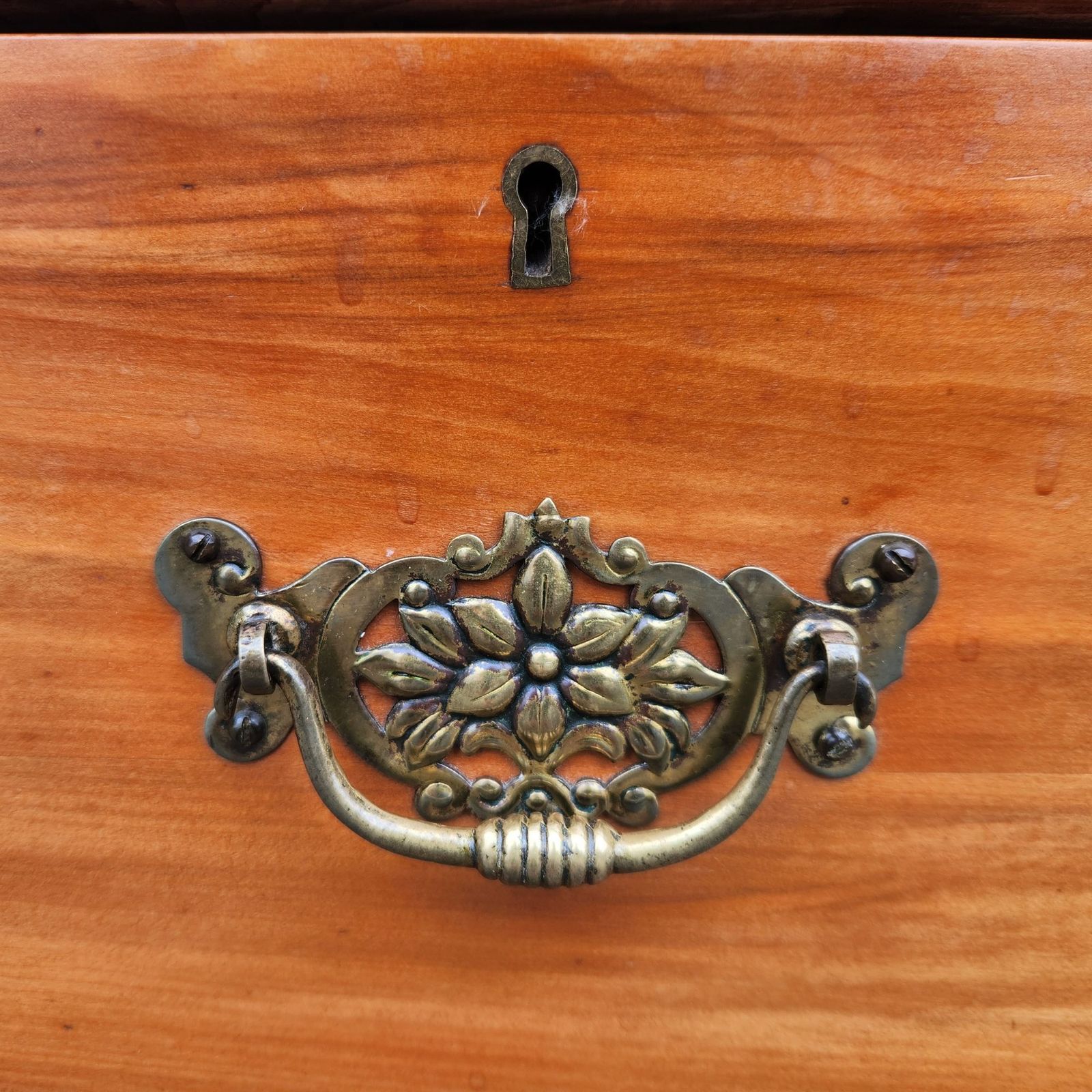 photo for sale Fabulous Condition Edwardian Satinwood Chest Of Drawers Original Handles