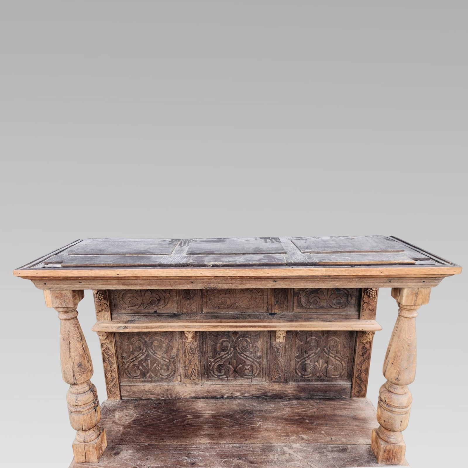 photo vinterior Stunning Antique French Chateau Reclaimed Buffet Sideboard Kitchen Dresser