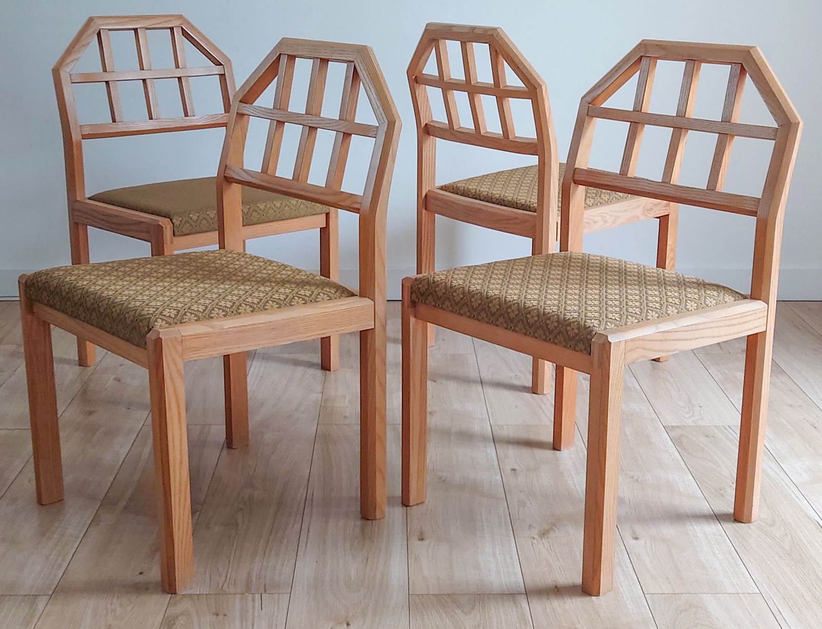 Set Of 8 Postmodern Ash Dining Chairs By Heal’s, 1980s photo furniture
