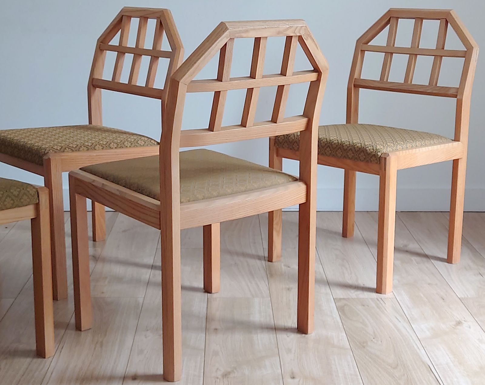 Set Of 8 Postmodern Ash Dining Chairs By Heal’s, 1980s photo 1400.0
