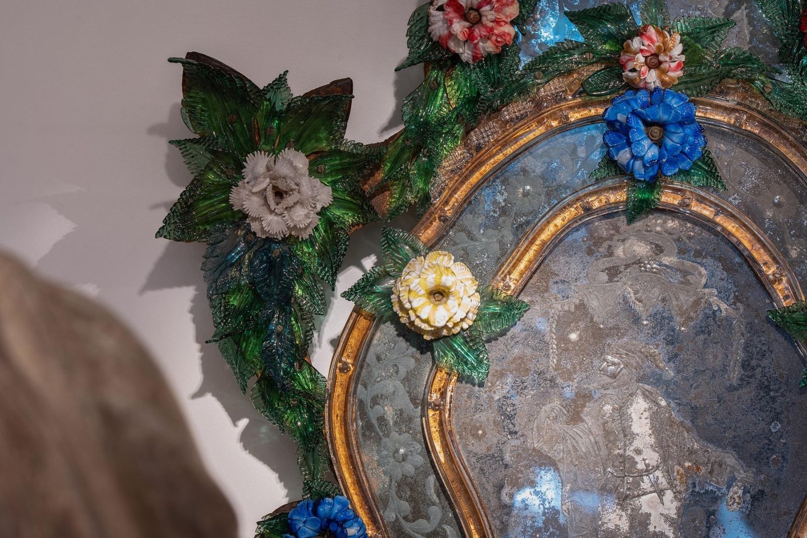 photo for sale Pair Of 18th Century Venetian Murano Glass Mirrors